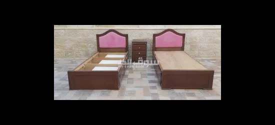 سريران من خشب الزان بحاله ممتازه - 3