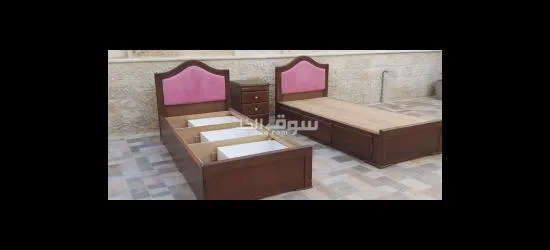 سريران من خشب الزان بحاله ممتازه - 4
