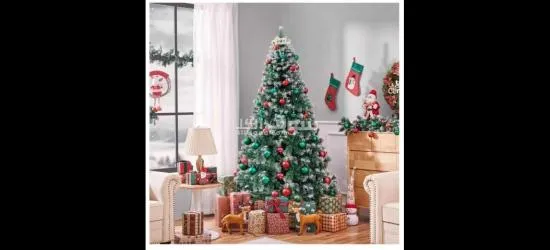 شجرة عيد الميلاد ٢١٠ سم ثلجية كثيفة مستورد 210cm snowy christmas artificial tree