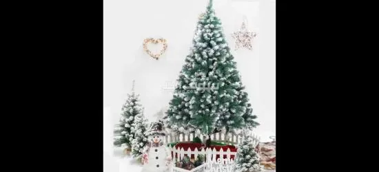 شجرة عيد الميلاد ٢١٠ سم ثلجية كثيفة مستورد 210cm snowy christmas artificial tree - 2