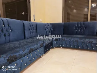 طقم كورنر لون ازرق نيلي حرفL