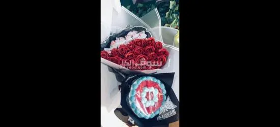 بوكيه ورد أحمر فاخر