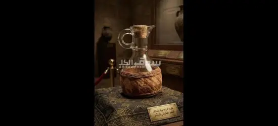 زجاجه أثرية منسوجه بقش - 2